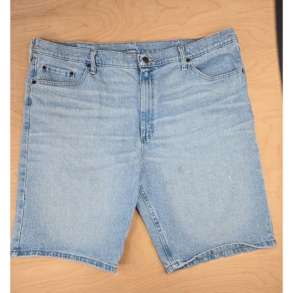 Wrangler Size 40 Relaxed Fit Men's Denim Stone Wash Shorts